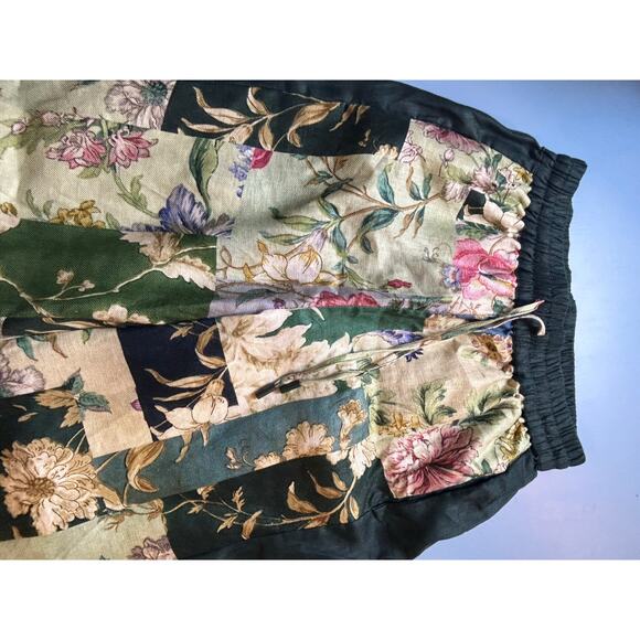 Alemais Designer Patchwork Pants Elastic Waist Size 6 Lagenlook Boho Cottage - Picture 3 of 11